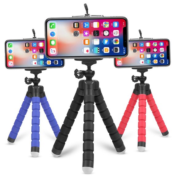 Sponge Foldable Tripod Flexible Phone HOLDER black - Picture 2 of 12